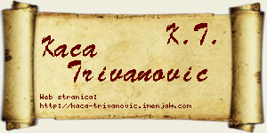Kaća Trivanović vizit kartica